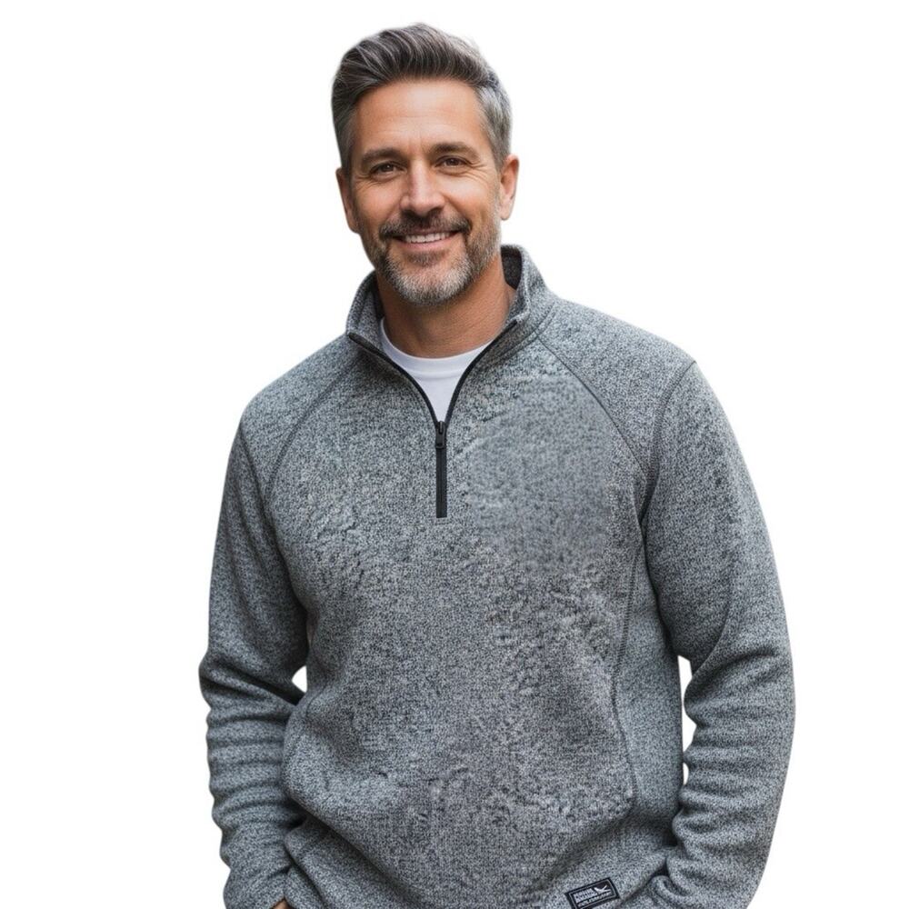 Eddie Bauer Radiator Sweater Fleece Pullover 1/4 Zip Men’s Med NWT Preppy